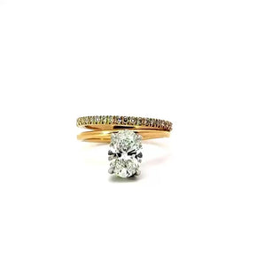 Oval Cut Natural Diamond – Engagement / Wedding Band Design – video