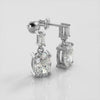Oval & Baguette Diamond Drop Earring- Available in 1.32 - 2.12ct