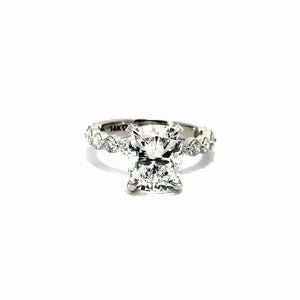 Elongated Cushion Natural Diamond – Shared Bead Shank – video