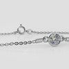 Lab Solitaire Brilliant Round Diamond Adjustable Bracelet- Choice of White Gold or Yellow Gold - .35ct to 1.00ct Total Weight