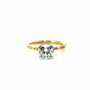 Square Cushion Cut Natural Diamond – Reverse Halo & Spaced Out Italian Pave – video