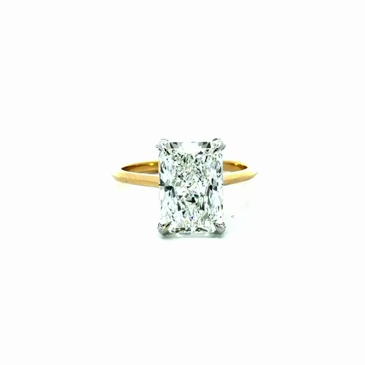 Radiant Cut Natural Diamond – Knife Edge Design – video
