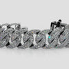 Men's Two Rows Graduated Diamond Link Bracelet- Choice of Natural or Lab Diamonds - 7.95ct Total Weight
