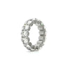 Ladies Large Oval Diamond Eternity Band with Diamond Prongs