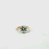 Round Cut Natural Diamond Engagement Ring – 1.80MM Tube Shank – Cathedral – Reverse Halo – video