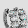 10 Stone Oval Hoop Earrings- Lab Diamonds - 2.00ct to 10.00ct Total Weight