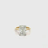 Radiant Cut Lab Diamond Engagement Ring | 1.80MM Tube Shank | Cathedral | Petal Prongs