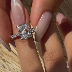 Elongated Cushion Natural Diamond – Shared Bead Shank – video