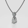 Round & Pear Shape Diamond Pendant - Available in .49 - 1.71ct