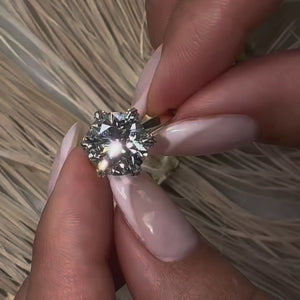 Round Cut Natural Diamond – 2MM Cigar Band with Diamond Encrusted Prongs – video