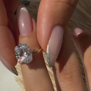 Elongated Cushion Cut Natural Diamond – Braid Shank – video