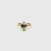 Elongated old mine cut natural diamond engagement ring, 2.20mm cathedral tube split shank with rotated prongs – video