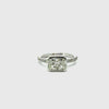 Bezel Radiant Cut Lab Diamond | Italian Pave Shank | 1/2 Eternity | 1.00ct to 7.00ct