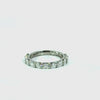 Ladies alternating oval and emerald cut prong wedding band, 1.10ct TW – video