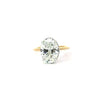 Oval Cut Natural Diamond - Classic 1.50mm Tube Solitaire & Wrap-Around Reverse Halo - Available in .80ct - 2.00ct