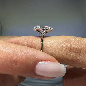 Oval Cut Natural Diamond – diamondboi Seamless Halo & 1.50mm Tube Design – video