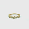 Ladies alternating pear and round bezel wedding band, .47ct TW – video