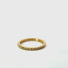 Ladies gold bead and round diamond trio wedding band, 1.00MM diamonds, .075ct TW – video