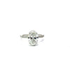 Oval Cut Natural Diamond - Italian Pave & Reverse Halo Design - Available in .80ct - 2.00ct