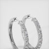 Lab Diamond Hoop Earrings - Choice of White or Yellow Gold - .49ct to 1.56ct Total Weight
