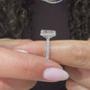 Radiant Cut Lab Diamond - Italian Pave with Reverse Halo- Available in 1.00ct - 7.00ct