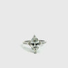 Marquise cut lab diamond engagement ring, 1.80mm non-cathedral tube shank with round and marquise stations and reverse halo – video