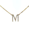 Lab Diamond Initial Pendant - Choice of White Gold / Yellow Gold or Rose Gold