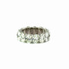 Ladies Large Oval Diamond Eternity Band with Diamond Prongs
