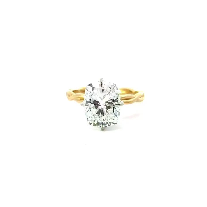 Elongated Cushion Cut Natural Diamond – Braid Shank – video