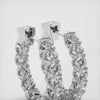 Lab Round Diamond Hoop Earrings - 1.12ct to 3.52ct Total Weight - Choice of White or Yellow Gold
