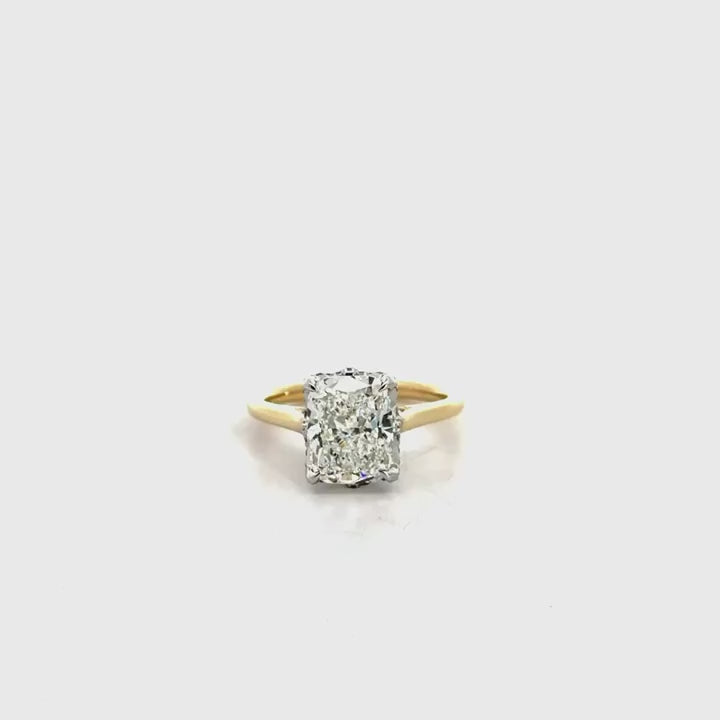 Elongated Cushion Cut Natural Diamond Engagement Ring – 1.80MM Tube Shank – Cathedral – video