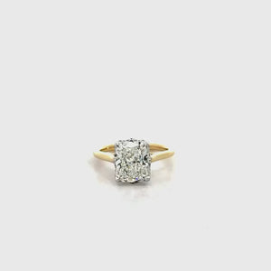 Elongated Cushion Cut Natural Diamond Engagement Ring – 1.80MM Tube Shank – Cathedral – video