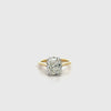 Elongated Cushion Cut Lab Diamond Engagement Ring | 1.80MM Tube Shank | Cathedral | Diamond Encrusted Petal Prongs
