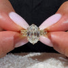 Portuguese Cut Oval Lab Diamond – 4MM Hand Carved Vintage Design – Reverse Halo – video