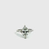 Marquise cut natural diamond engagement ring, 1.80mm non-cathedral tube shank with round and marquise stations and reverse halo – video