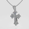 Vintage Inspired Diamond Cross Pendant with Millgrain Edges- .59ct TW
