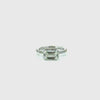 Bezel Emerald Cut Lab Diamond | Italian Pave Shank | 1/2 Eternity | 1.00ct to 7.00ct