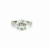 Asscher Cut Lab Diamond Engagement Ring | Asscher Diamond Illusion Setting & Reverse Halo | 18KT Gold