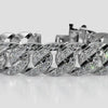 Men's Overlapping Cuban Link Diamond Bracelet- Choice of Natural or Lab Diamonds - 6.16ct Total Weight
