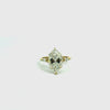Dutch marquise cut lab diamond engagement ring, 1.80mm non-cathedral tube shank with round and marquise stations and reverse halo – video