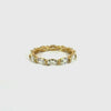 Ladies marquise cut diamond eternity band, .12ct stones – video