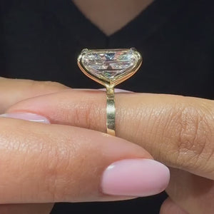 Radiant Cut Natural Diamond – 2MM Cigar Band with Diamonds on Edge – video
