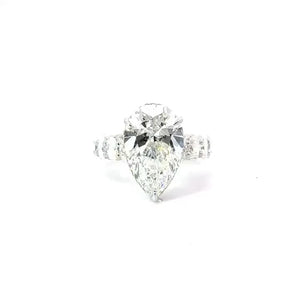 Pear Shape Natural Diamond – Oval Diamond Shank and Reverse Halo – video