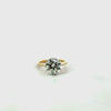 Round Cut Lab Diamond Engagement Ring | 1.80MM Tube Shank | Cathedral | Reverse Halo