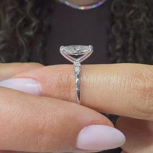 Marquise Cut Natural Diamond with Side Diamonds – video