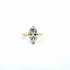 Marquise Cut Lab Diamond Engagement Ring | 1.80MM Tube Shank | Cathedral | Reverse Halo