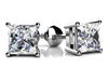 Lab Princess Cut Diamond Stud Earrings - Choice of White Gold or Yellow Gold-.75ct to 2.00ct Total - Lab Diamond Stud