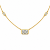 Radiant Cut Bezel with Radiant Cut Diamond-By-The-Yard Necklace – view 1 of 2