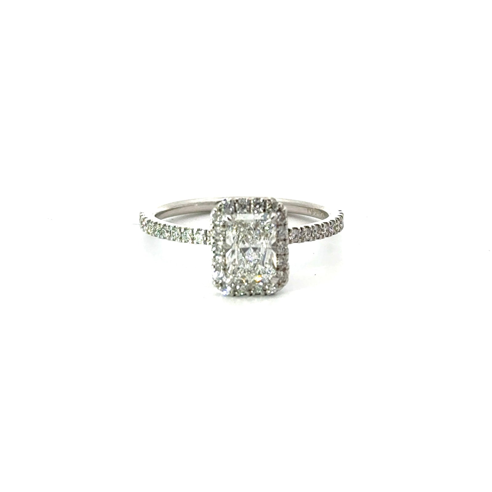 Radiant Cut Diamond Classic Halo Design- Choice of.50ct /.80ct / 1.00ct or 1.20ct Centre Diamond - Halo Natural Diamonds
