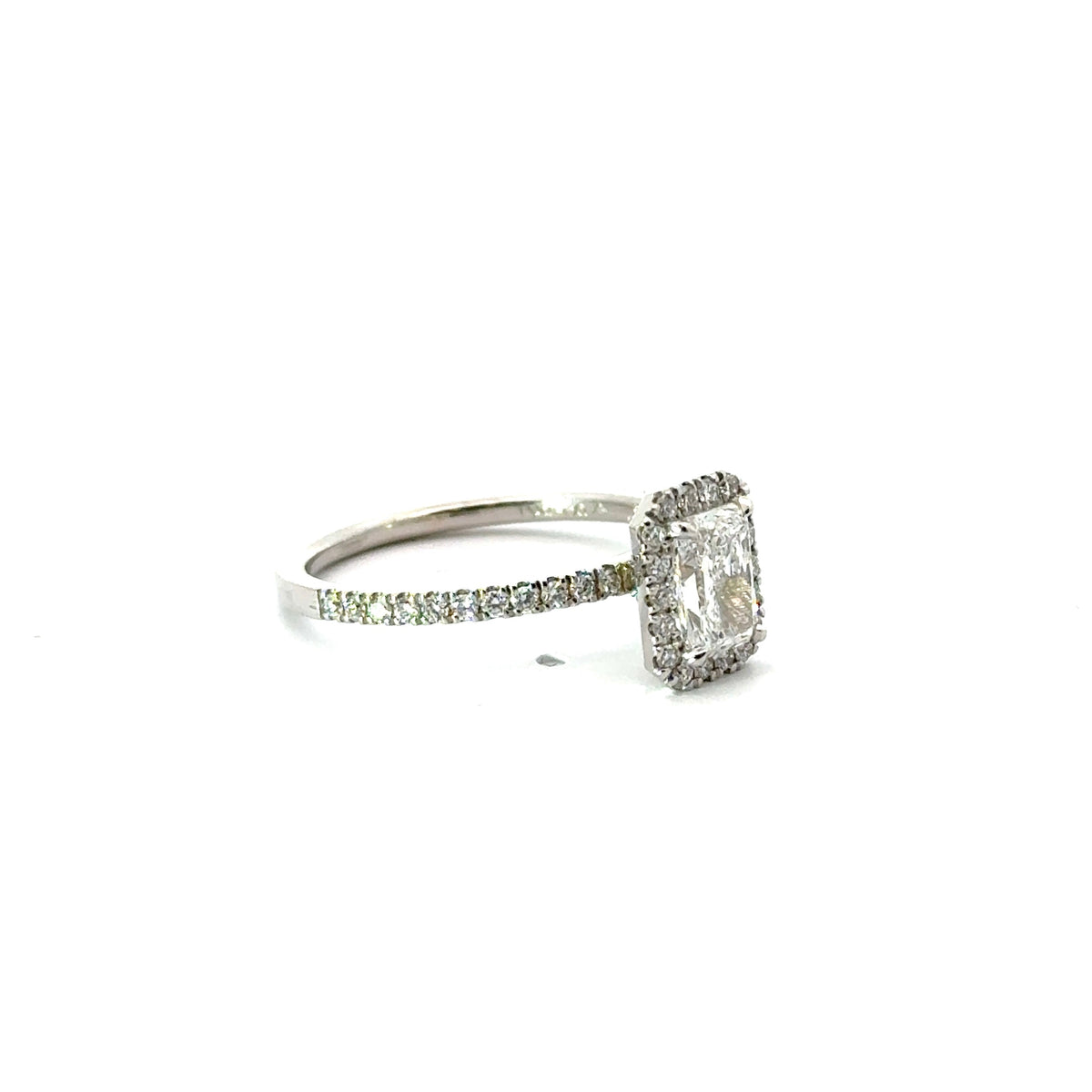 Radiant Cut Diamond Classic Halo Design- Choice of.50ct /.80ct / 1.00ct or 1.20ct Centre Diamond - Halo Natural Diamonds